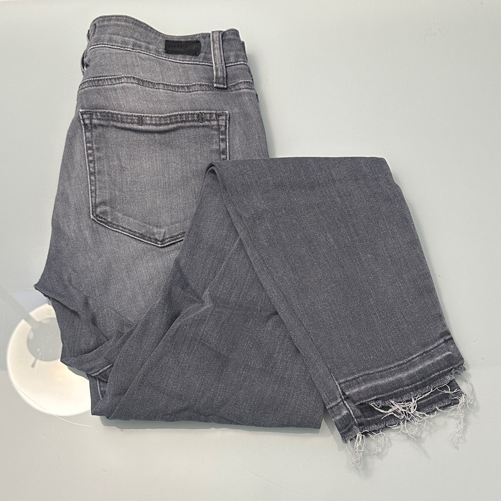 PAIGE Gray Denim Low Rise Skinny Jeans